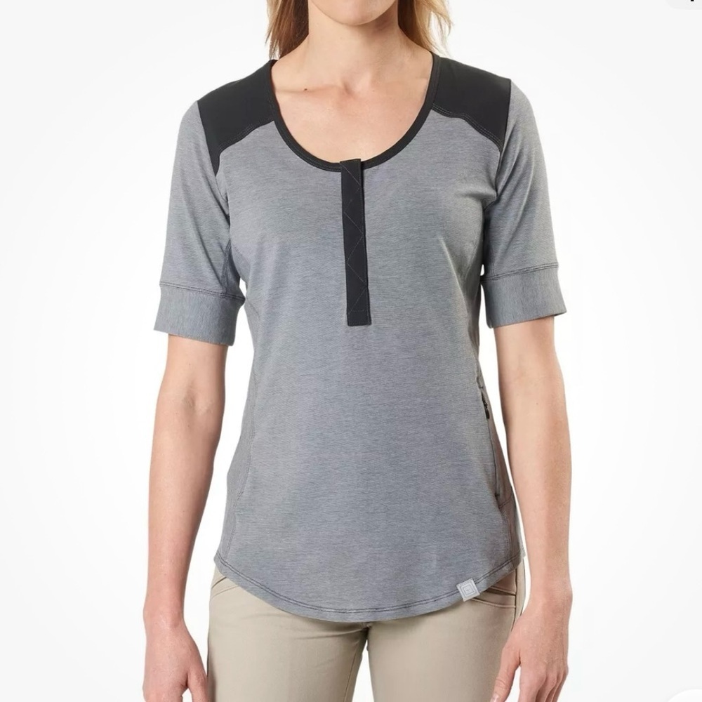 5.11 Tactical Women's Willow Henley Training Top Stretch Fabric Small Style31147